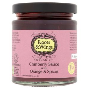 ROOTS & WINGS ORGANIC CRANBERRY SAUCE WITH ORANGE SPICES 200G