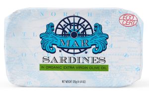 MAR SARDINES IN ORGANIC EXTRA VIRGIN OLIVE OIL CAN 120G